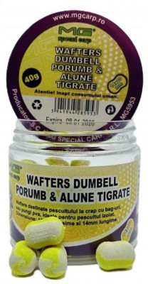 Wafters MG Dumbell, Porumb Alune Tigrate, 10mm, 40g foto