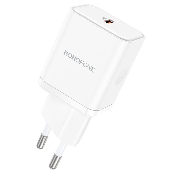 Incarcator retea Borofone BN6, Quick Charge 3.0, 20W, USB-C, PD, White