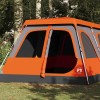 Cort Familie Gossi Cupola 10 Persoane, Gri/Portocaliu, Impermeabil, Montare Rapida, 430x315x200cm, Poliester, Camping Bestway