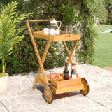 Gossi carucior pentru ceai, 54x87x90 cm, lemn masiv de acacia