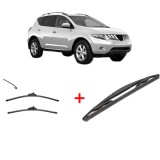 Cumpara ieftin Set 3 stergatoare NISSAN MURANO II (Z51) 2008 - 2014, pentru parbriz si luneta, Valeo Silencio