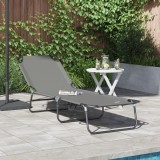 VidaXL Lounge pliabil portabil Gri din material Oxford 600D