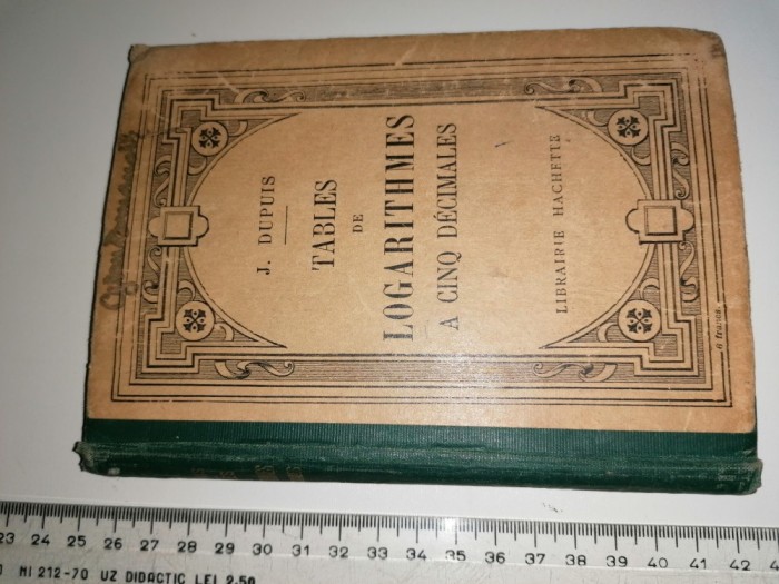 CARTE -TABLES DE LOGARITHMES A CINQ DECIMALES - J DUPUIS