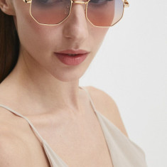 Answear Lab ochelari de soare femei, culoarea portocaliu
