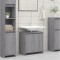 Gossi dulap de baie, gri sonoma, 60x33x61 cm, lemn prelucrat