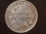 1 Mark 1876 J,stare aUNC,argint (aproape impecabila). Discount de 10 % pt achizitii de minimum 450 lei; 15 % pt 600 lei; 20 % pt 1000 lei., Europa
