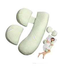 Set pern&Auml; pentru gravide proactive, design reglabil &Atilde;&reg;n form&Auml; de h &Egrave;i u, hus&Auml; detasabil&Auml;, spum&Auml; moale, l&Auml;&Egrave;ime ajustabil&Auml;, verde