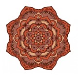 Sticker decorativ Mandala, Maro, 50 cm , 1059STK, natura si peisaje