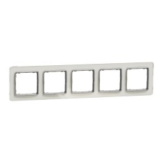 Rama Ornament 5 posturi Schneider Sedna sticla alba SDD360805