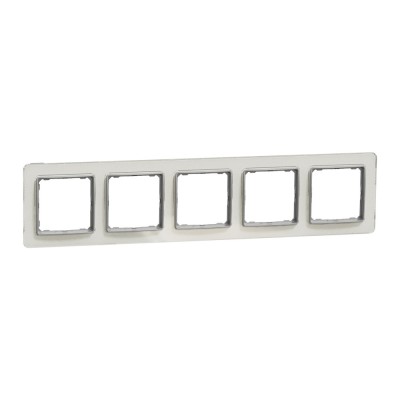 Rama Ornament 5 posturi Schneider Sedna sticla alba SDD360805 foto