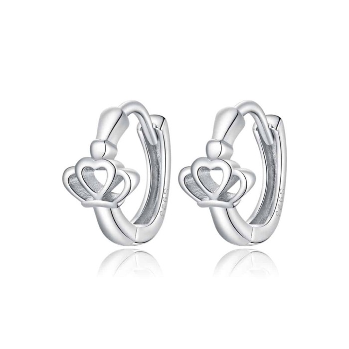 Cercei din argint -Crown ear buckles- ARG90C