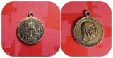 H331B-Medalion moneda argint 835-Franz Iosef 1915- FRANCISC IOSIF 1- imperiul austro- ungar 5 grame, diametrul 2,2 cm