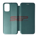 Husa Flip Xiaomi Redmi Note 10 4G, Piele Eco, Round, Sea Green