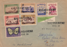 1959 Romania - Plic circulat cu postalionul serie completa Zootehnie LP 400 foto