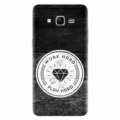 Husa silicon pentru Samsung Grand Prime, Work Hard Play Hard foto