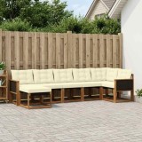 Cumpara ieftin Set de canapele de exterior 7 buc. 7-Locuri Natural si Crem