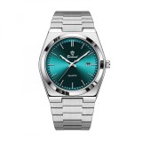 BinBond Ceas barbatesc Quartz Elegant Otel Argintiu Albastru