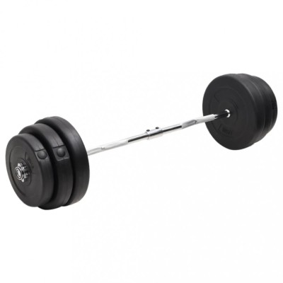 vidaXL Set halteră ondulată cu greutăți, 90 kg foto