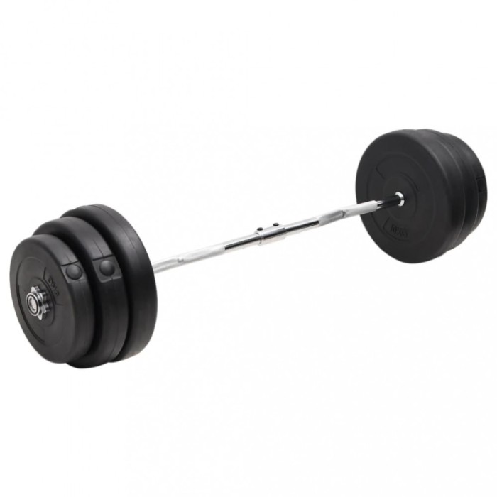 vidaXL Set halteră ondulată cu greutăți, 90 kg