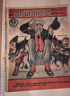 REVISTA FURNICA 1926 , CARICATURI , REVISTA UMORISTICA ... foto