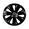Set 4 capace roti Negre Cu Inel Cromat Energy R16 pentru gama auto Audi, Autohelix MSA