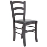 Scaun Paesana - cadru wenge - imitatie piele negru - 21901