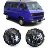 Faruri cu sticla clara, fum negru, H4, pereche, potrivite pentru VW T3 79-92 Performance AutoTuning