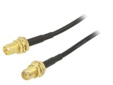 Cablu Coaxial 50&Omega; 1m RP-SMA Negru
