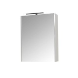 Dulap baie cu oglinda GN5011, MDF, iluminare led, 60 cm, usa, 3 rafturi, soft close, alb