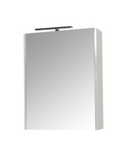 Dulap baie cu oglinda GN5011, MDF, iluminare led, 60 cm, usa, 3 rafturi, soft close, alb