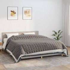 vidaXL Pătură cu greutăți, gri, 200x260 cm, 11 kg, material textil