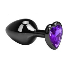 Dop Anal Dark Anal Plug Medium, Heart Shape, Violet, Guilty Toys