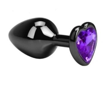 Dop Anal Dark Anal Plug Medium, Heart Shape, Violet, Guilty Toys foto