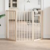 VidaXL Poartă de acces pentru c&acirc;ini pliabilă, 3 panouri, 150 cm, lemn de plop 352174