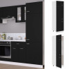 Dulap de frigider, negru, 60x57x207 cm, lemn prelucrat GartenMobel Dekor, vidaXL