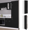 VidaXL Dulap de frigider &ldquo;Lyon&rdquo;, negru, 60x57x207 cm, lemn prelucrat