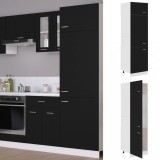 vidaXL Dulap de frigider &ldquo;Lyon&rdquo;, negru, 60x57x207 cm, lemn prelucrat