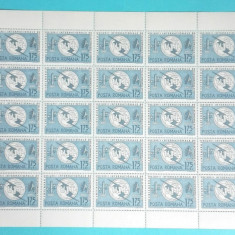 TIMBRE ROMANIA 1965 L.P.607 CENTENARUL U.I.T. COALA 25 VALORI MNH