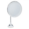 Oglinda Machiaj LED, Ventuza, Marire x10, 20cm, Inox/Plastic/Sticla, Alb