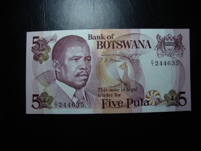 BOTSWANA 5PULA 1992 UNC foto
