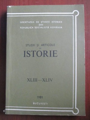 Studii si articole de istorie XLIII-XLIV foto