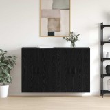 vidaXL Mobilier cu Montaj pe Perete 2 pcs Stejar negru 3394508