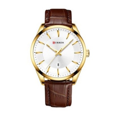 Ceas Barbatesc CURREN M8365 - Maro / Auriu foto