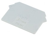 Placă extremitate gri 1mm poliamidă UL94V-0