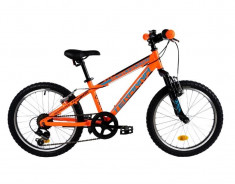 Bicicleta Copii Dhs 2023 Portocaliu Negru 20 inch foto