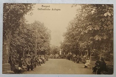 FOCSANI , PARCUL PUBLIC , CARTE POSTALA ILUSTRATA, INCEPUT DE SEC. XX foto