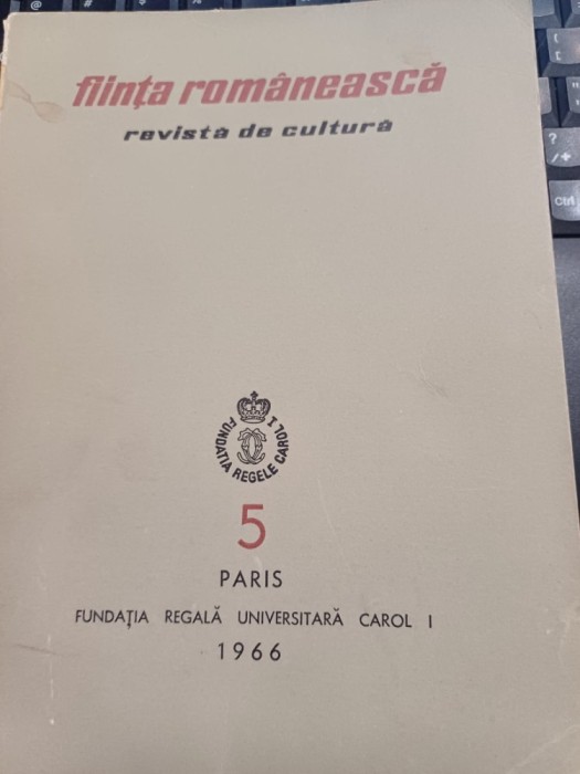 Revista &rdquo;Ființa rom&acirc;nească&rdquo; nr. 5/1966