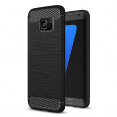 Husa TPU OEM Carbon pentru Samsung Galaxy S7 G930, Neagra