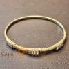 Bratara Ecoul Elegantei , fixa, segmente cu zirconia, placata aur 14K, SaraTremo