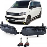 Pereche de faruri de ceata cu sticla clara si fum negru, potrivite pentru VW T6 Bus Transporter din 15 Performance AutoTuning